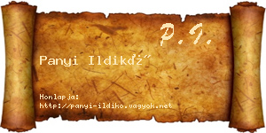 Panyi Ildikó névjegykártya