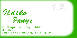 ildiko panyi business card
